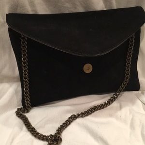 JCrew Black Suede Envelope Purse